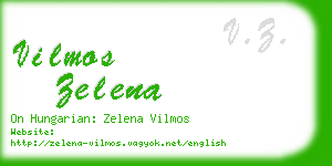 vilmos zelena business card